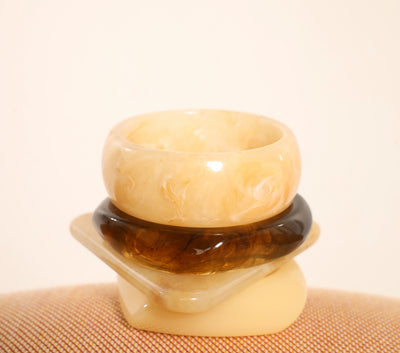 Caramel Swirl Bangle Set