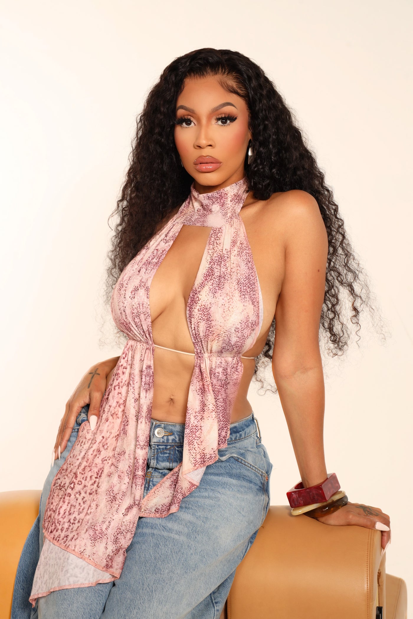 Rose Mist Halter Top