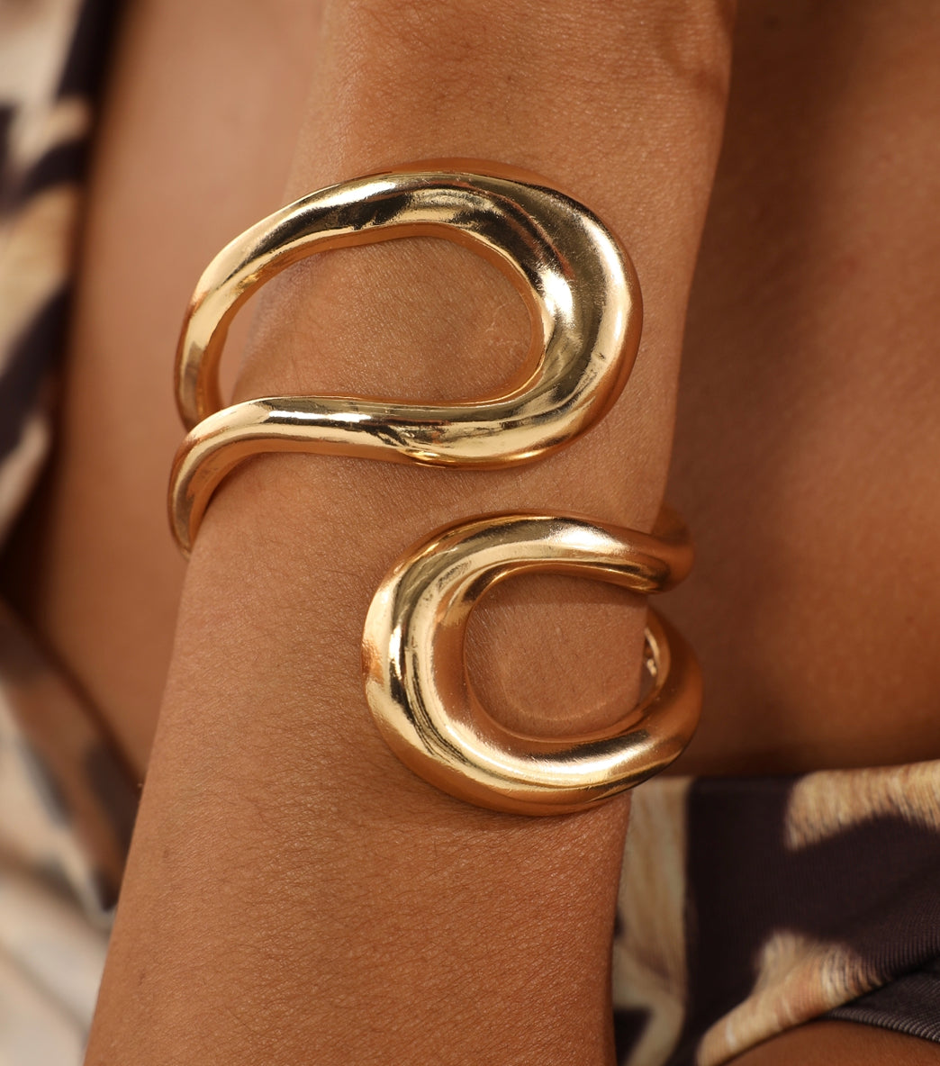 Golden Wave Open Cuff